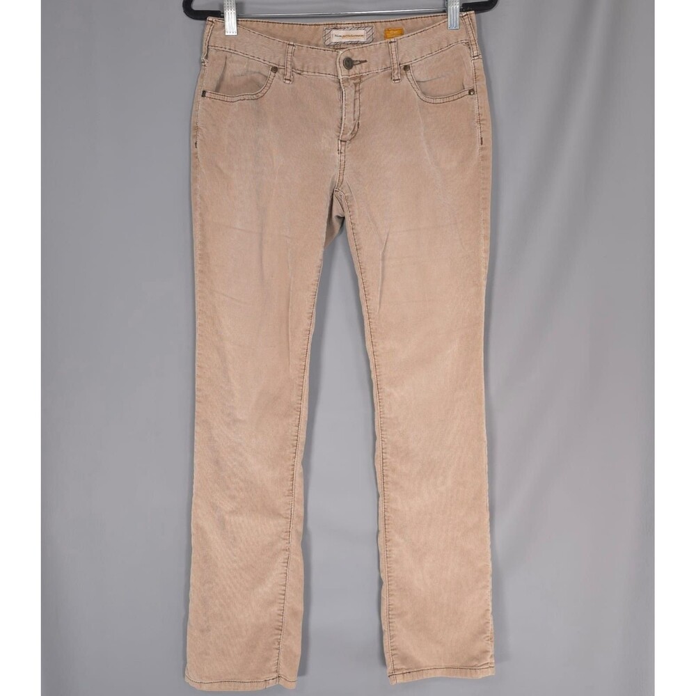 ANTHROPOLOGIE PILCRO Corduroy 28 Skinny Pants Jeans Beige Stretch Vintage Slim‎